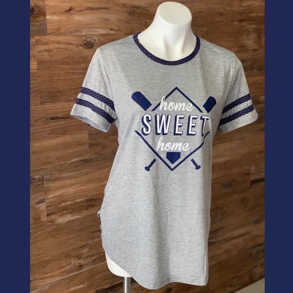 Sale New Baseball softball SOFT navy dots shirt - Picture 2 of 2